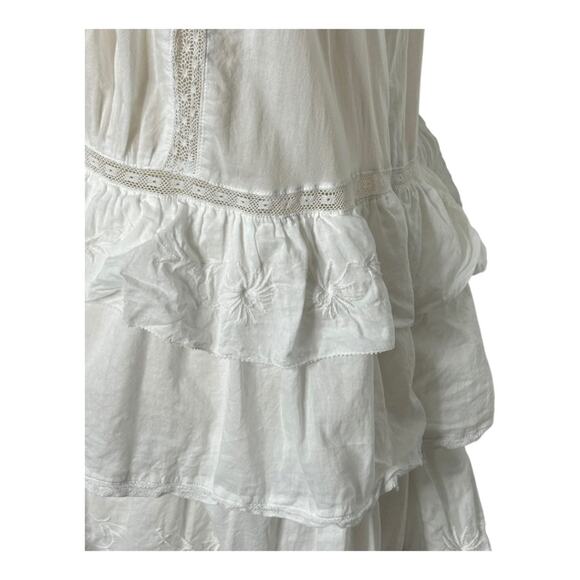 Banana Republic White Selene Embroidered Midi Dress Size Large - Picture 7 of 16